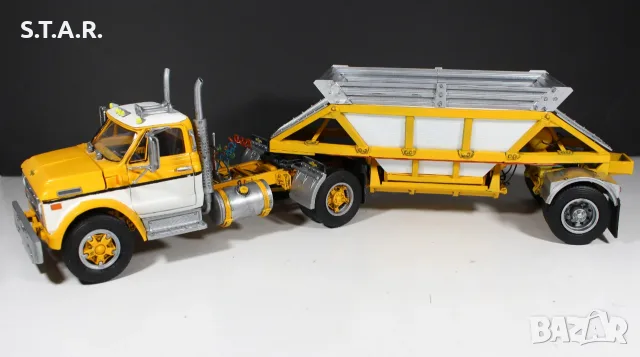 Шевролет Камион C60 Умален Модел Мащаб 1:24 с ремарке Chevrolet C60 Truck Scale 1/24 with trailer, снимка 9 - Колекции - 48581941