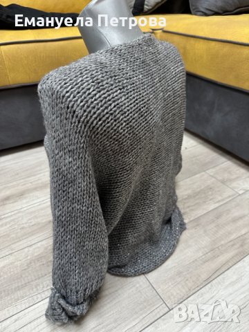 Дамски пуловер / топъл / сив , снимка 4 - Блузи с дълъг ръкав и пуловери - 38978931