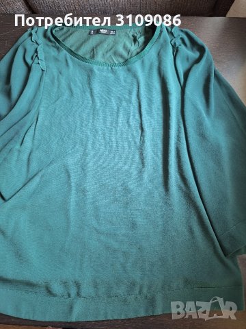 Зелена блуза Mango, снимка 1 - Блузи с дълъг ръкав и пуловери - 44413888