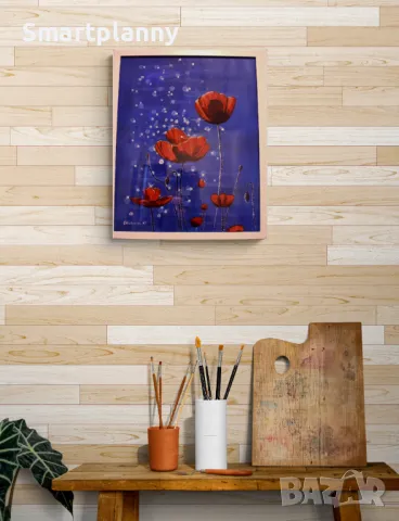 Маковете и морето, снимка 2 - Картини - 37055894