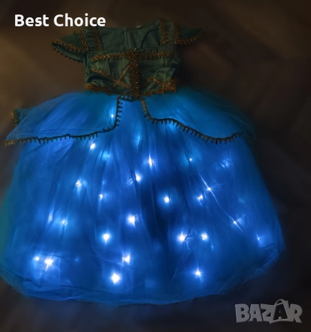 Светеща детска рокля с LED светлини в стил принцеса Жасмин, снимка 6 - Детски рокли и поли - 52823180