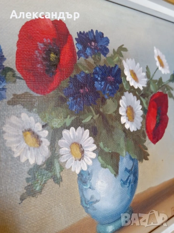 Маслена картина подписана, снимка 4 - Картини - 53919383