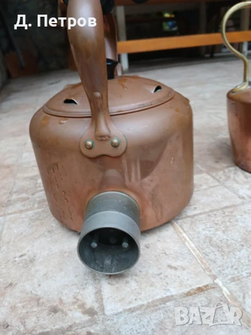 Стар меден чайник, снимка 3 - Антикварни и старинни предмети - 50568510