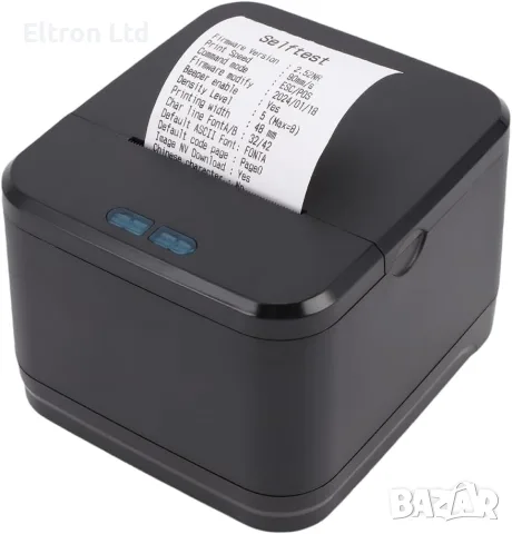 Преносим Bluetooth термопринтер 80 mm – за касови бележки, етикети, баркодове и QR кодове