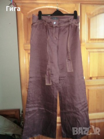 нов панталон с широки крачоли, цвят бордо, снимка 1 - Панталони - 37625044