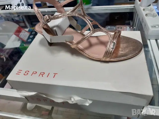 Последна бройка дамски сандали Esprit цвят шампанско розово , Нови дамски сандали 38 номер, снимка 1 - Сандали - 47854406