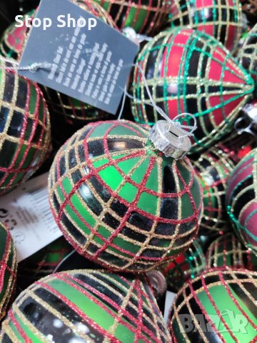 Стъклени топки 8см диаметър Коледа декорация , снимка 3 - Декорация за дома - 38647524