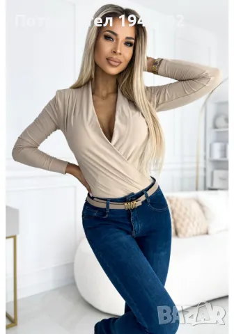 Дамско боди в бежов цвят 375-7, снимка 2 - Бельо - 48119534