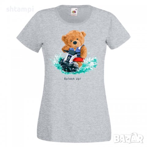 Дамска тениска bear Splash UP, Мече,Меченце,Животно, Играчка,Изненада,Подарък,Повод,, снимка 6 - Тениски - 37293433