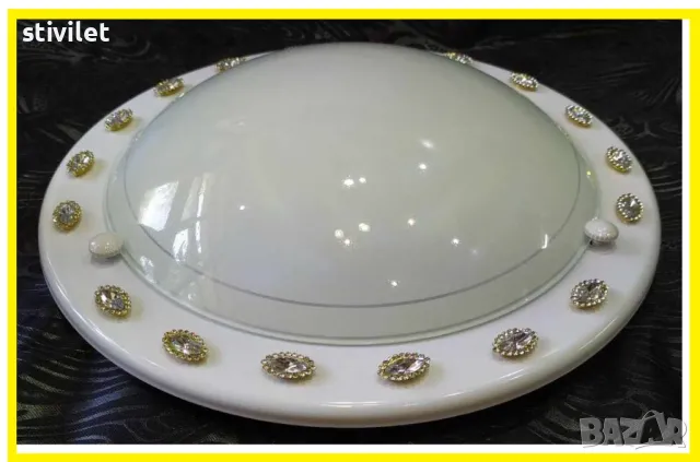 ПЛАФОН  ОВАЛ БЯЛО - НОВО- 3D ЕФЕКТ., снимка 3 - Лампи за таван - 47360325