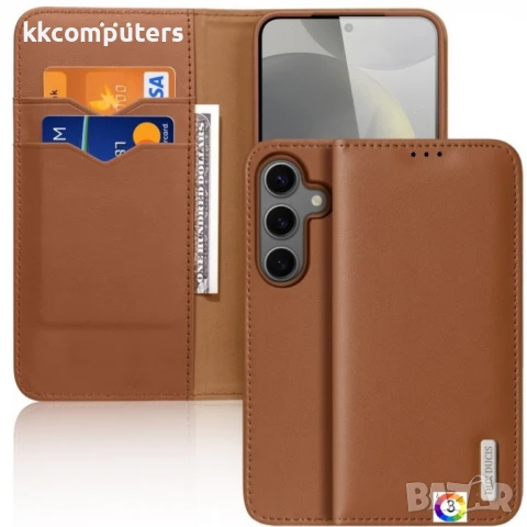 Samsung Galaxy S25 5G DUX DUCIS Wallet/ PU + TPU Кожен Калъф и Протектор, снимка 3 - Калъфи, кейсове - 51417564