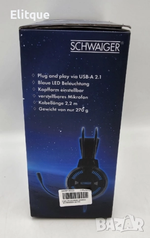 Гейминг слушалки с LED осветление Schwaiger GH100, снимка 4 - Друга електроника - 52713976