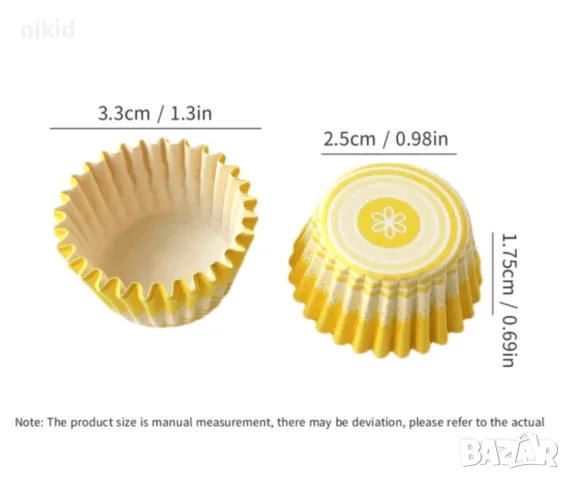 50 бр плитки малки хартиени капсули кошнички форми за бонбони хапки парти, снимка 5 - Други - 37694255