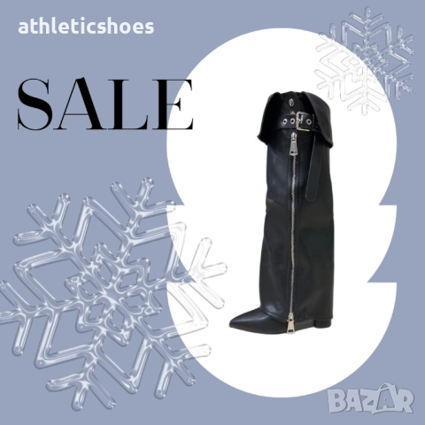 Дамски  високи ботуши на висок ток-ПРОМОЦИЯ