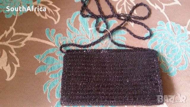 Официална черна чанта с мъниста-Нова!