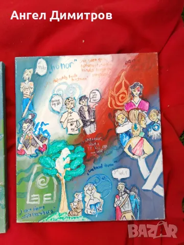 Маслена картина платно Триптих , снимка 4 - Картини - 47984083