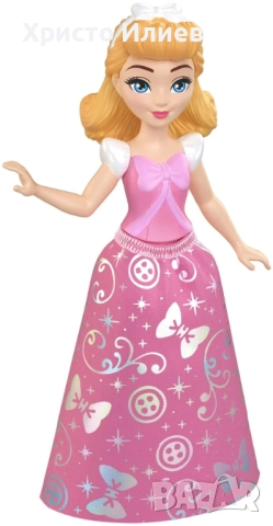 Мини кукла Пепеляшка в розов тоалет Disney Princess Cinderella, 9 cm