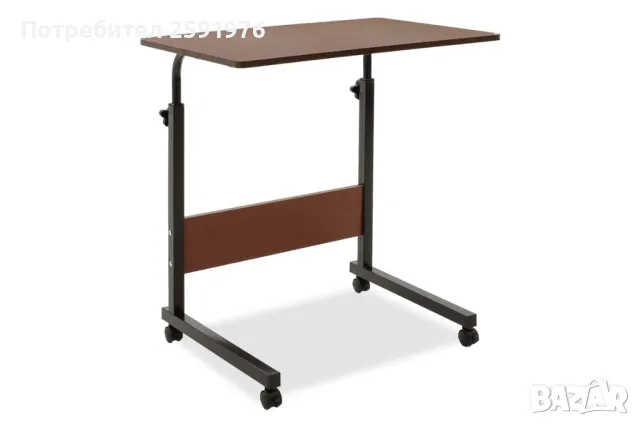 Функционално подвижно бюро с реголиране на височина Piper, 60x40x69-90, снимка 1
