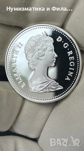 Сребърна монета Канада 1 долар 1982 година