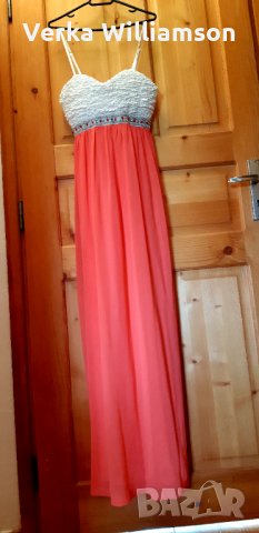 Официална дълга рокля с бюстие и презрамки  XL, XXL, снимка 2 - Рокли - 30180209