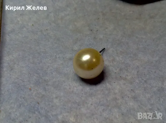 СТАРА ПЕРЛЕНА ОБЕЦА КЛАСИЧЕСКИ МОДЕЛ с ЩИФТ от БЛАГОРОДНА СТОМАНА 48246, снимка 10 - Обеци - 49732948