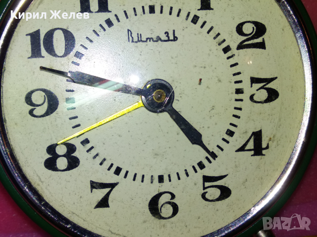 ВИТЯЗЬ Стар РЯДЪК МОДЕЛ КОЛЕКЦИОНЕРСКИ РУСКИ БУДИЛНИК МЕХАНИЧЕН НАСТОЛЕН ЧАСОВНИК ВИТЯЗ СССР 4525, снимка 6 - Антикварни и старинни предмети - 44549380