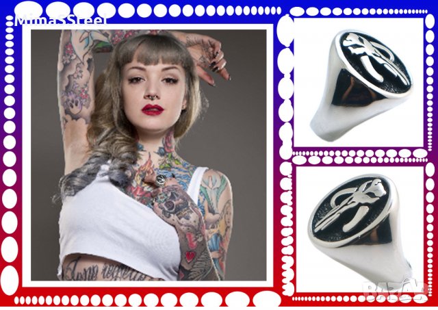 Мъжки стоманен пръстен Stainless Steel 316L Мамут, снимка 9 - Пръстени - 28959090