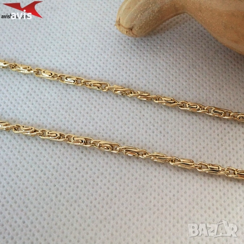 Синджир с 14К златно покритие 254559, снимка 2 - Колиета, медальони, синджири - 52854849