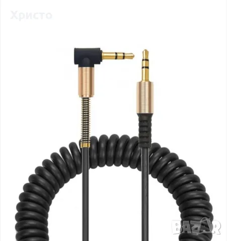 Аудио кабел спирала 3.5-3.5 AUX, снимка 2 - Кабели и адаптери - 48952566