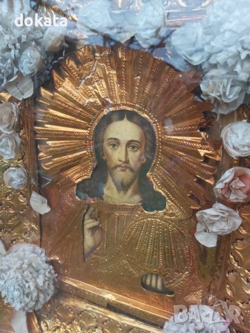 Стара селска икона, снимка 2 - Антикварни и старинни предмети - 40391099