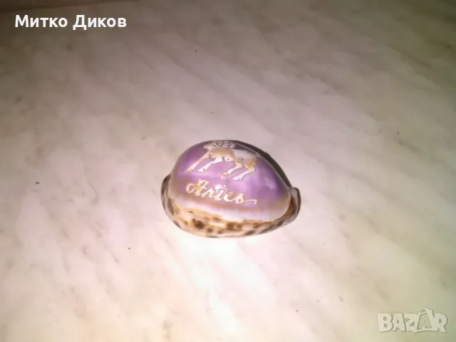 Aries Зодия овен ръчно правена морска раковина 77х53мм Н-45мм