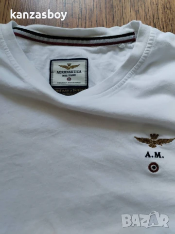 aeronautica militare - страхотна мъжка тениска L УМАЛЕНА, снимка 2 - Тениски - 50908375