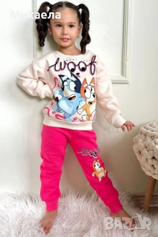 Детски памучни, ватирани комплекти за момиченце - няколко цвята - 32 лв., снимка 5 - Детски комплекти - 52461471