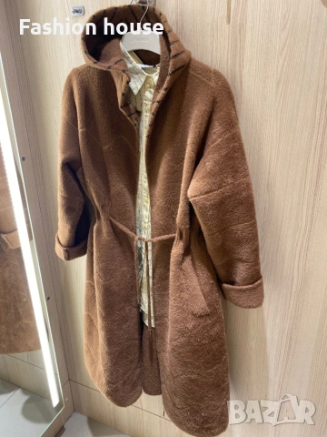 Дълга жилетка/палто Кашмир и ангора кафяв шоколсд