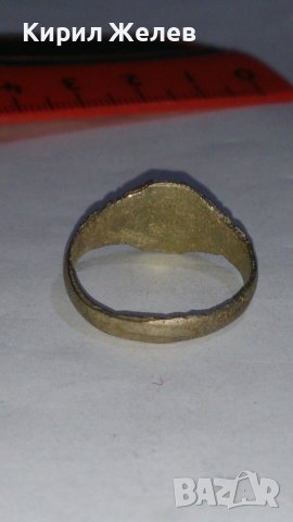 Старинен пръстен сачан орнаментиран с БУКВА Ф - Ръчна ИЗРАБОТКА 67231, снимка 3 - Антикварни и старинни предмети - 29013654