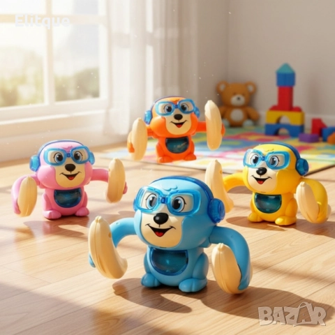 Бебешка играчка търкаляща се маймунка 