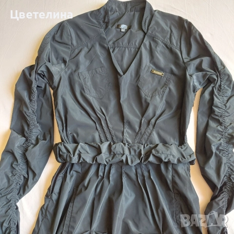 Черна шушлякова рокля Alessa, р-р S, снимка 2 - Рокли - 52233186