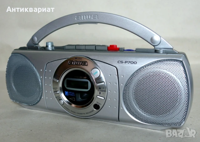 Портативен радиокасетофон, мини бумбокс Aiwa CS-P700, снимка 4 - Радиокасетофони, транзистори - 51200817