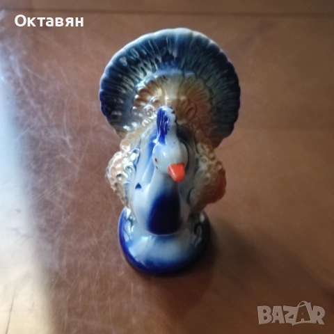 Порцеланова фигурка,фигура паун ЛФЗ, снимка 3 - Колекции - 53332620