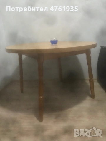 Дървена, разтегателна трапезна маса, снимка 2 - Маси - 54321746