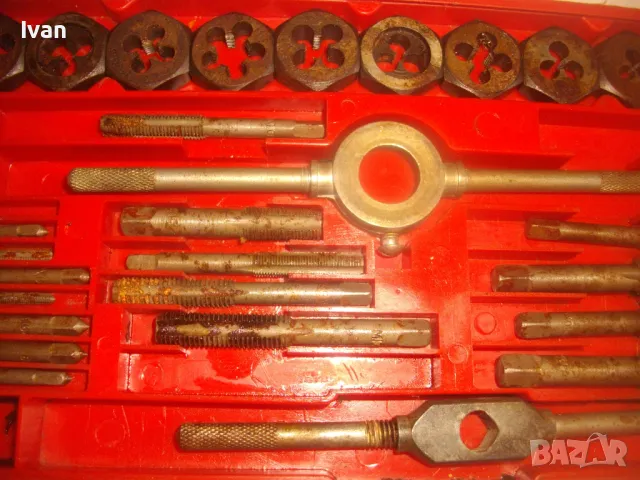 КОМПЛЕКТ 35 БРОЯ РЕЗБОНАРЕЗНИ МЕТЧИЦИ И ПЛАШКИ ЗА ВЪНШНИ/ВЪТРЕШНИ РЕЗБИ ДО М12, снимка 11 - Други инструменти - 48921876