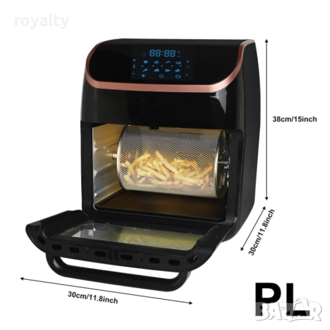 Еър Фраер Stella Power Air Fryer Oven – 12 литра, 1800W, снимка 2 - Други стоки за дома - 51733852
