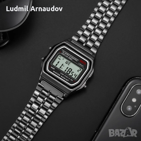 Цифров часовник F-91w - черен, снимка 4 - Мъжки - 52114342