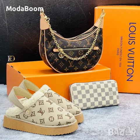 Louis Vuitton дамски комплекти , снимка 4 - Пантофи - 48286550