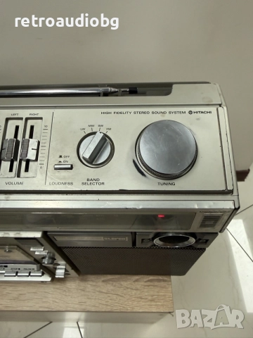 🔈Ретро радиокасетофон HITACHI TRK-8190 E - Boombox - профилактиран🔈
, снимка 6 - Радиокасетофони, транзистори - 56074100