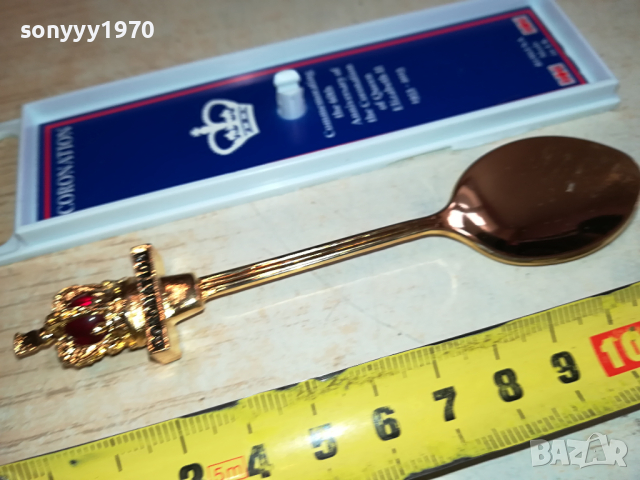 CORONATION-ROWENA MADE IN UK-ЗЛАТНА ЛЪЖИЧКА ОТ АНГЛИЯ 2902241833, снимка 13 - Колекции - 44533412