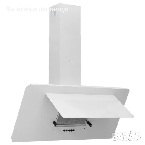 Стенен абсорбатор, 90 см, инокс и закалено стъкло, бял, снимка 5 - Абсорбатори - 47827073