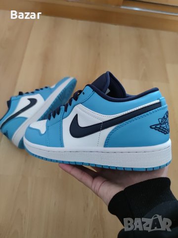 Nike Air Jordan 1 Low UNC Blue Нови Оригинални Обувки Маратонки Размер 42 Номер Кецове Снукърси Сини, снимка 2 - Маратонки - 39339513