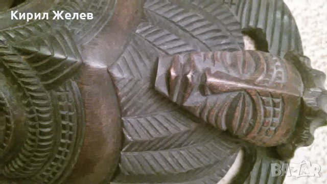 Стара дървена МАХАГОНОВА маска АФРИКА 20327, снимка 11 - Антикварни и старинни предмети - 32098664