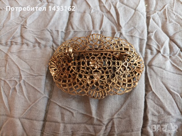 Старинна чешка брошка , снимка 2 - Други - 40374372